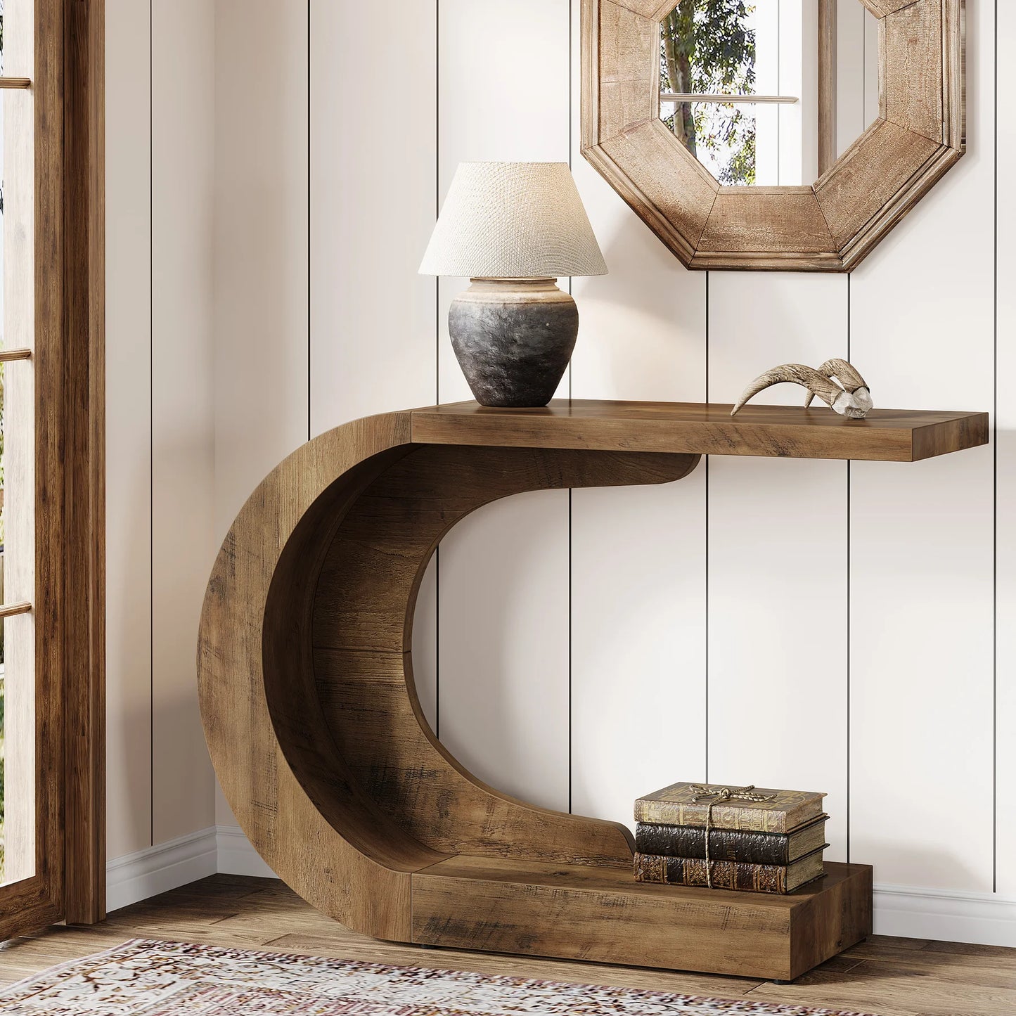 Farmhouse Console Table for Entryway, Hallway or Living Room