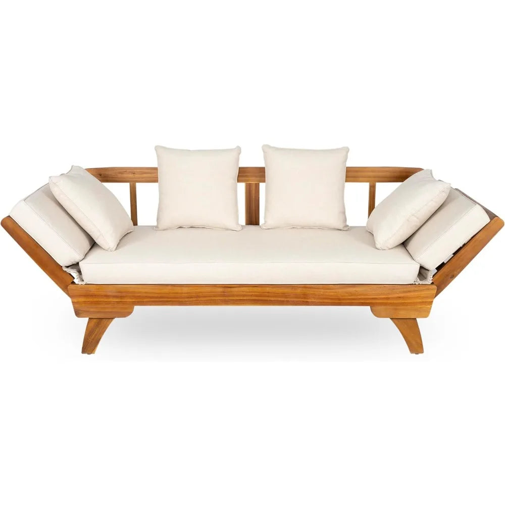 Outdoor Patio 3-Seat Sofa with Removable Cushions