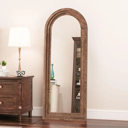 65"x24" Full Length Rustic Wooden Floor Mirror