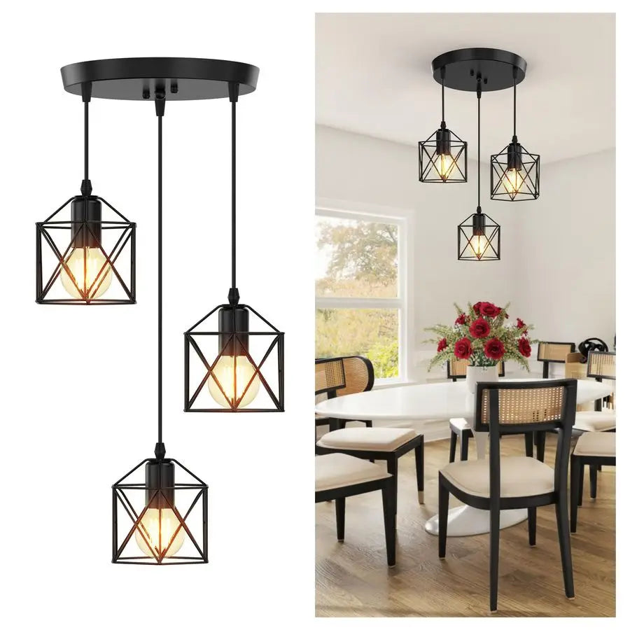 Farmhouse Industrial Pendant Lights for Kitchen, Dining Room or Entryway