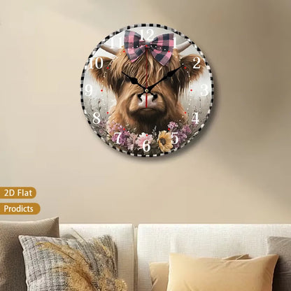 Scottish Highland Cow Wall Clock