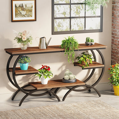 Farmhouse Industrial End Table for Couch or Bedside