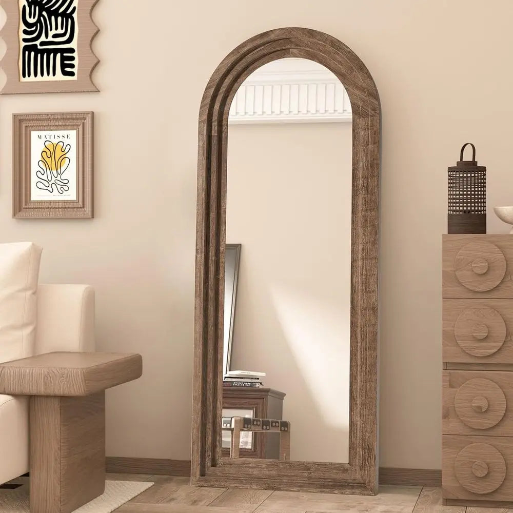 65"x24" Full Length Rustic Wooden Floor Mirror