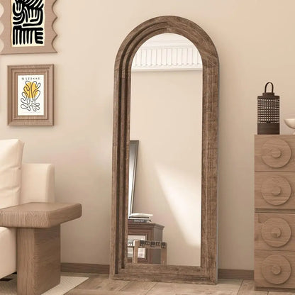 65"x24" Full Length Rustic Wooden Floor Mirror