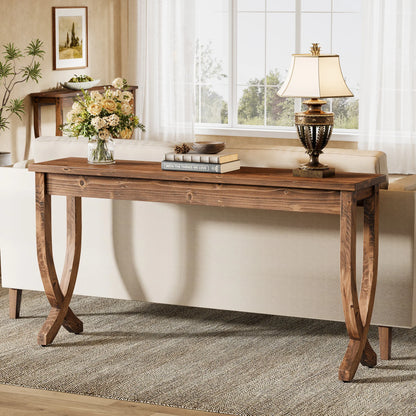 Solid Wood Farmhouse Console Table