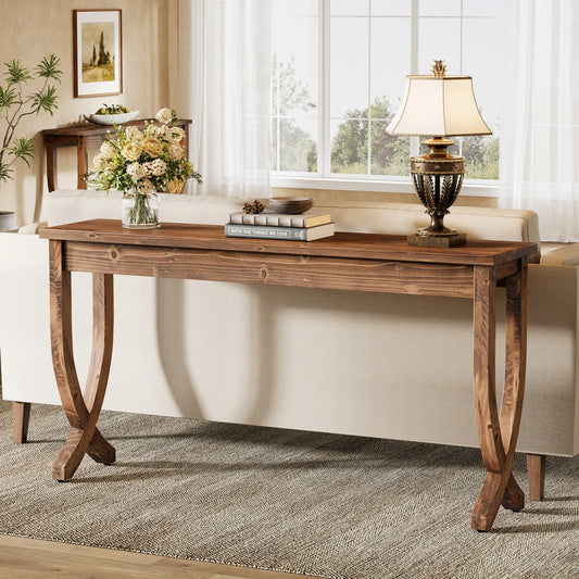 Solid Wood Farmhouse Console Table