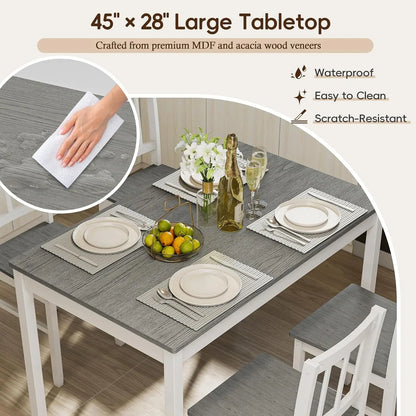 5-Piece Farmhouse Kitchen Table Set
