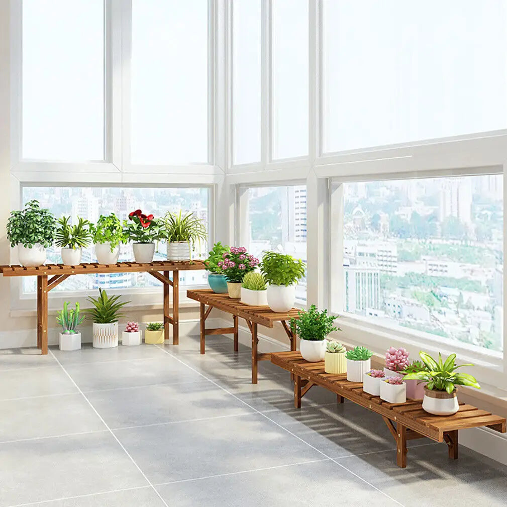 Wooden Plant Stand for Indoor, Patio or Garden