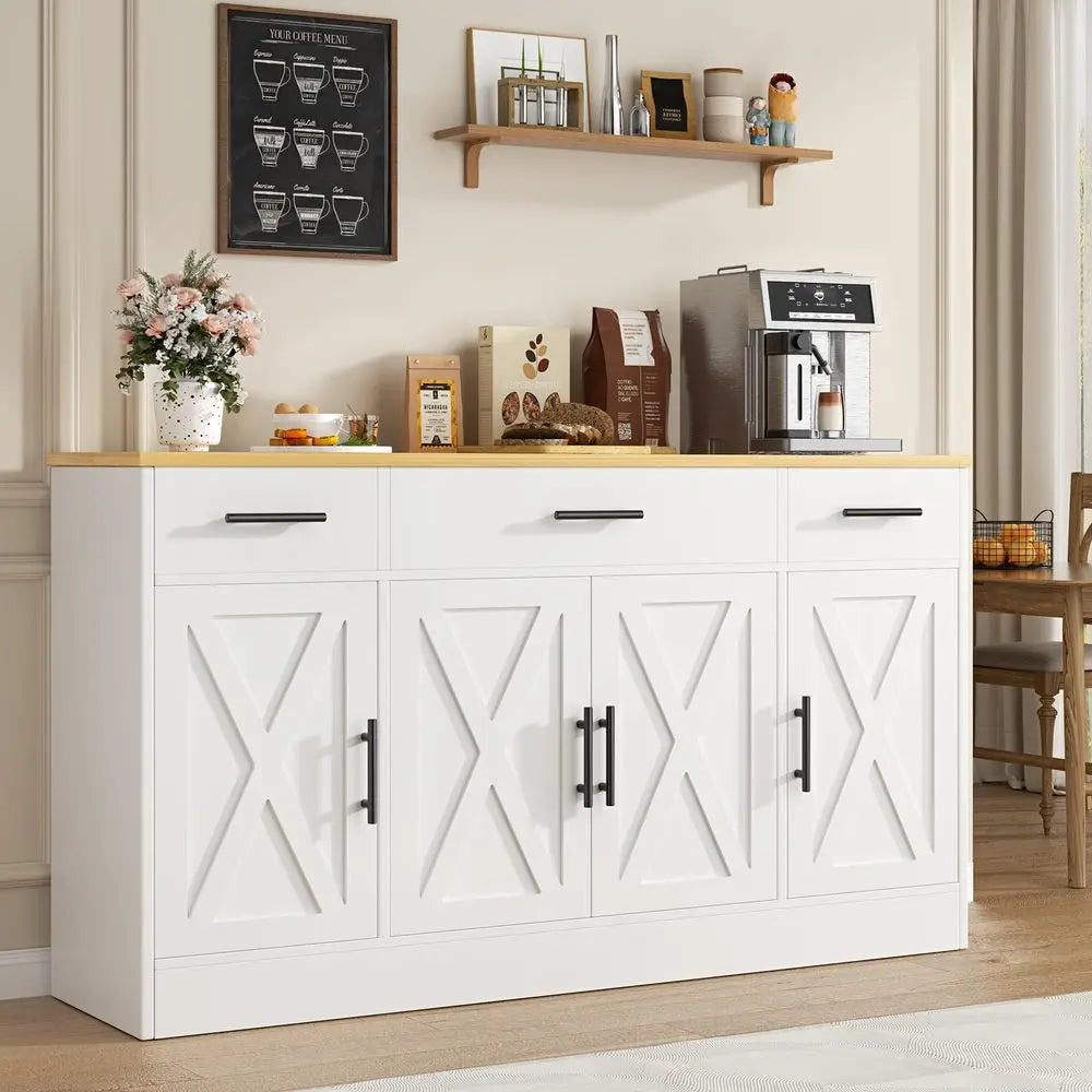 Farmhouse Coffee Bar or Buffet Cabinet