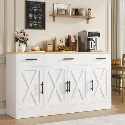 Farmhouse Coffee Bar or Buffet Cabinet