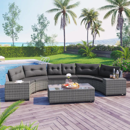 Outdoor Patio Sofa Sets with Coffee Tables