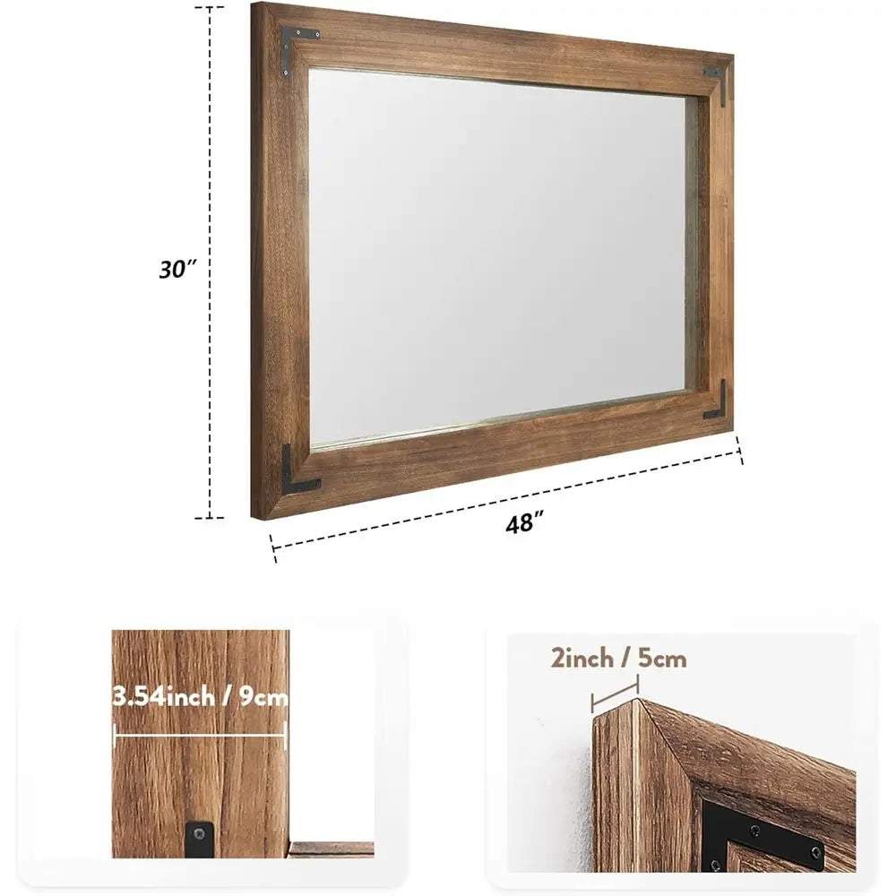 Rustic Farmhouse, Wooden Vanity Mirror for Bathroom or Bedroom