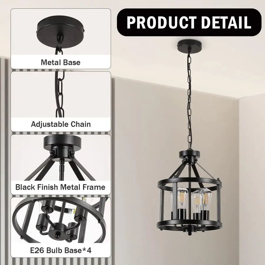 Farmhouse Kitchen Island, Hanging Pendant Lights