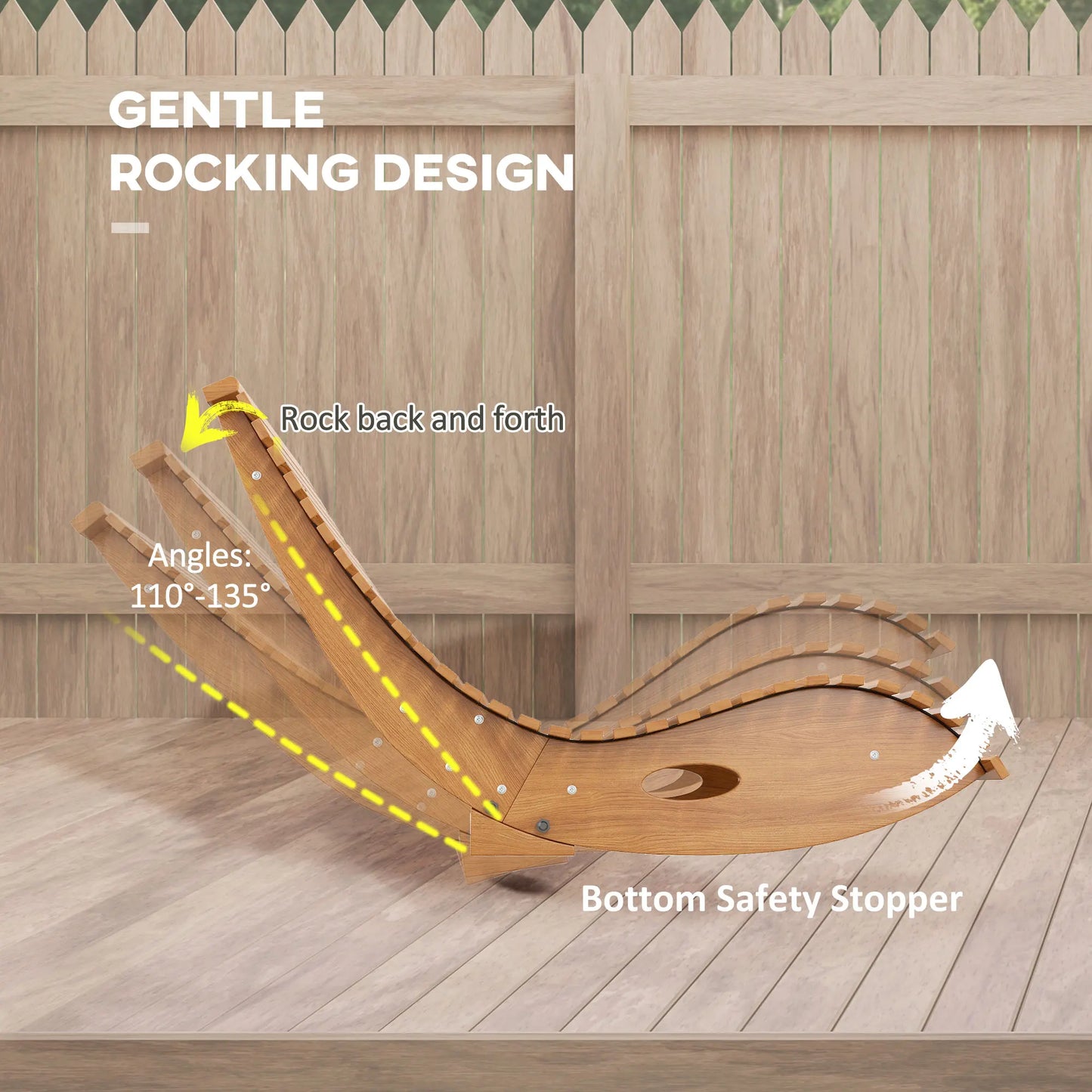 Outdoor Wooden Rocking Chair