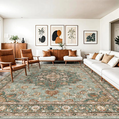 10x14 Distressed Area Rug for Living Room and Bedroom