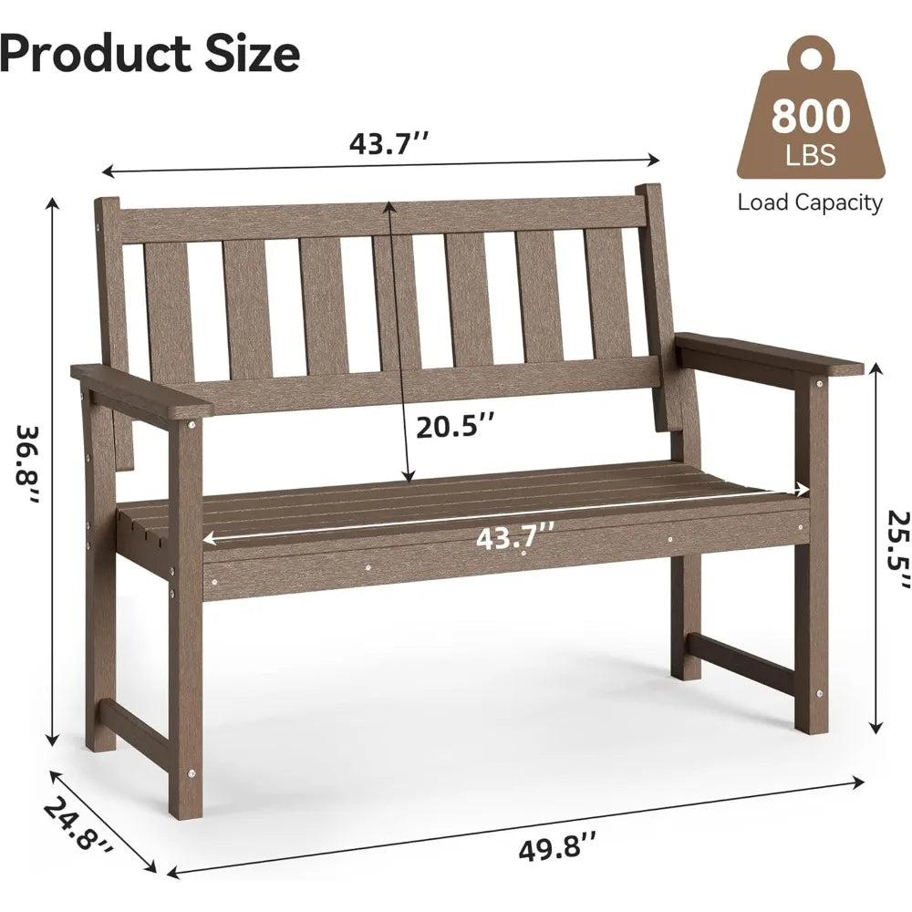 Outdoor Bench Ideal for Porch, Patio or Balcony