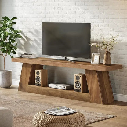 Rustic TV Stand for Living Room or Display Shelf for Entryway