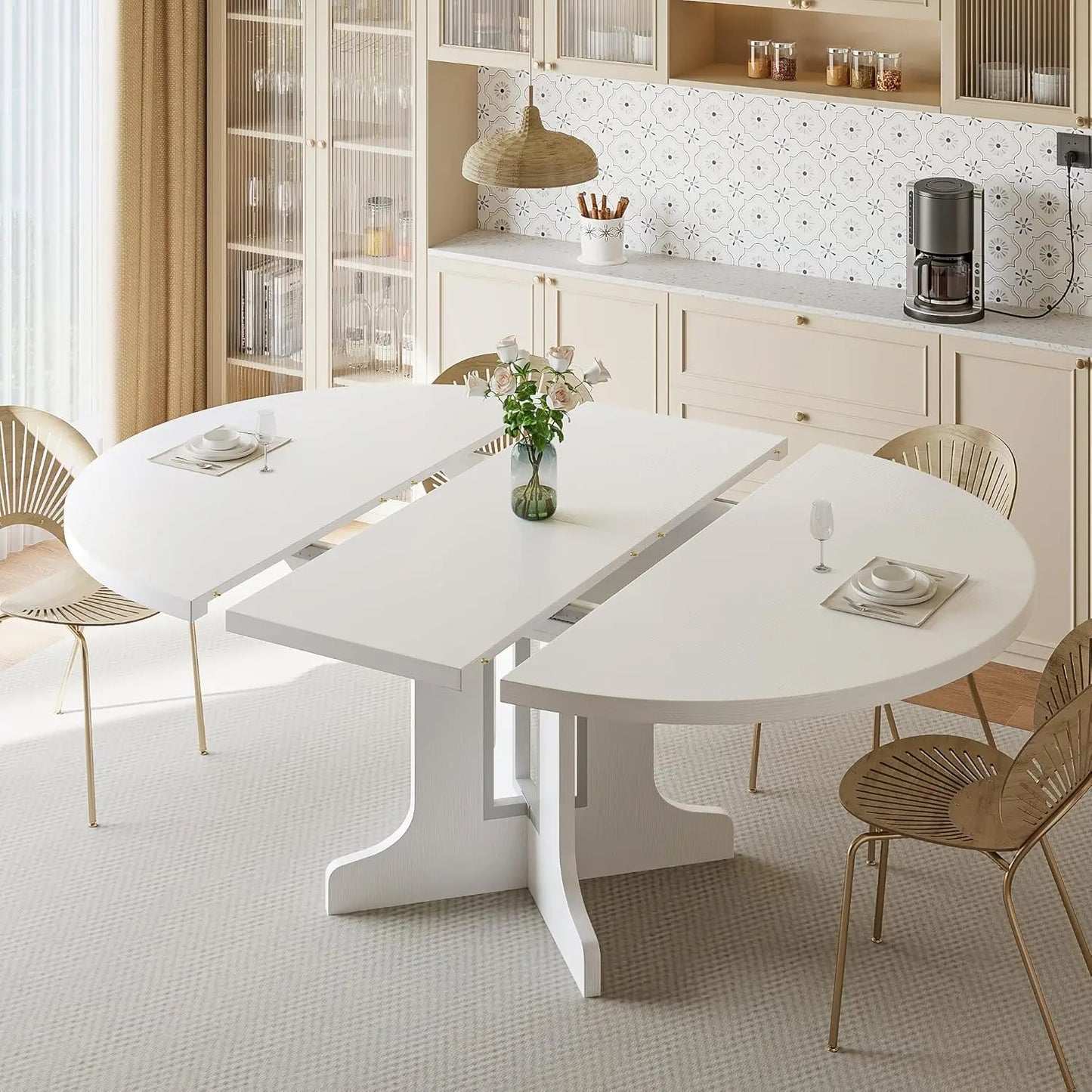Extendable Wooden Dining Table seats 4-6