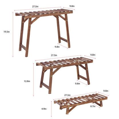 Wooden Plant Stand for Indoor, Patio or Garden