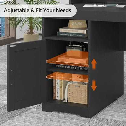 Farmhouse Home Office Desk with Drawers