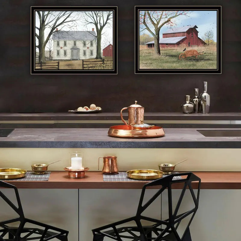 2- Piece Early American Homestead, Ready to Hang