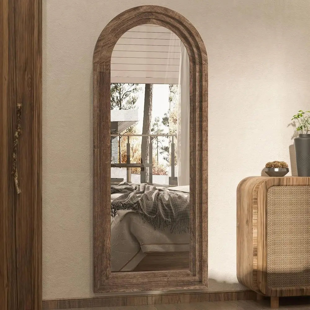 65"x24" Full Length Rustic Wooden Floor Mirror