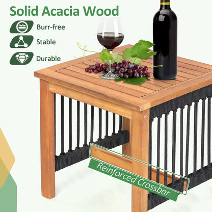 3 Piece Patio Bistro Table & Rocking Chair Set