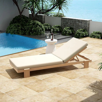 Acacia Wood Outdoor Chaise Lounge