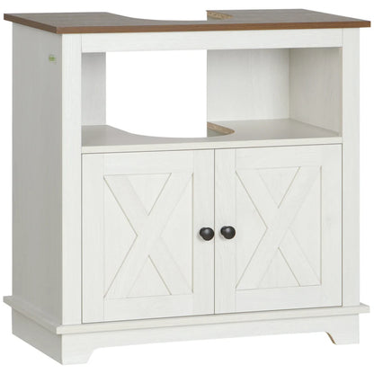 Farmhouse Pedestal Sink Bathroom Cabinet