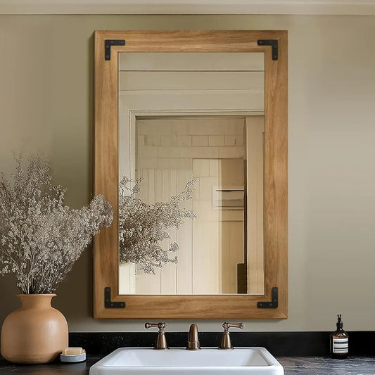 36"x24" Farmhouse Vanity Mirror for Bathroom