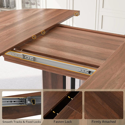 Extendable Wooden Dining Table seats 4-6