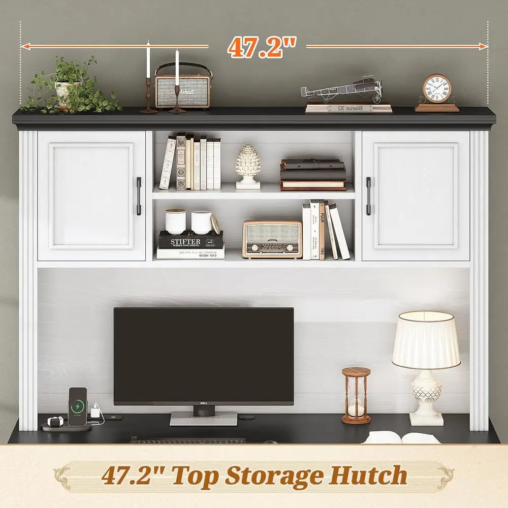 Farmhouse Home Office Desk with 3 Drawers