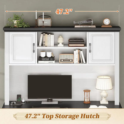 Farmhouse Home Office Desk with 3 Drawers