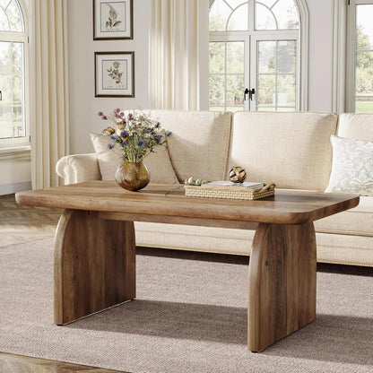 Farmhouse Coffee Table with Sturdy Base