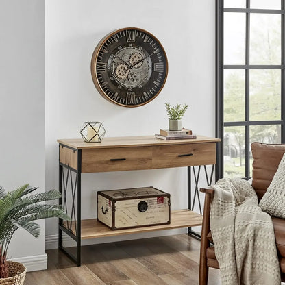 24" Industrial Farmhouse, Gear Wall Clock