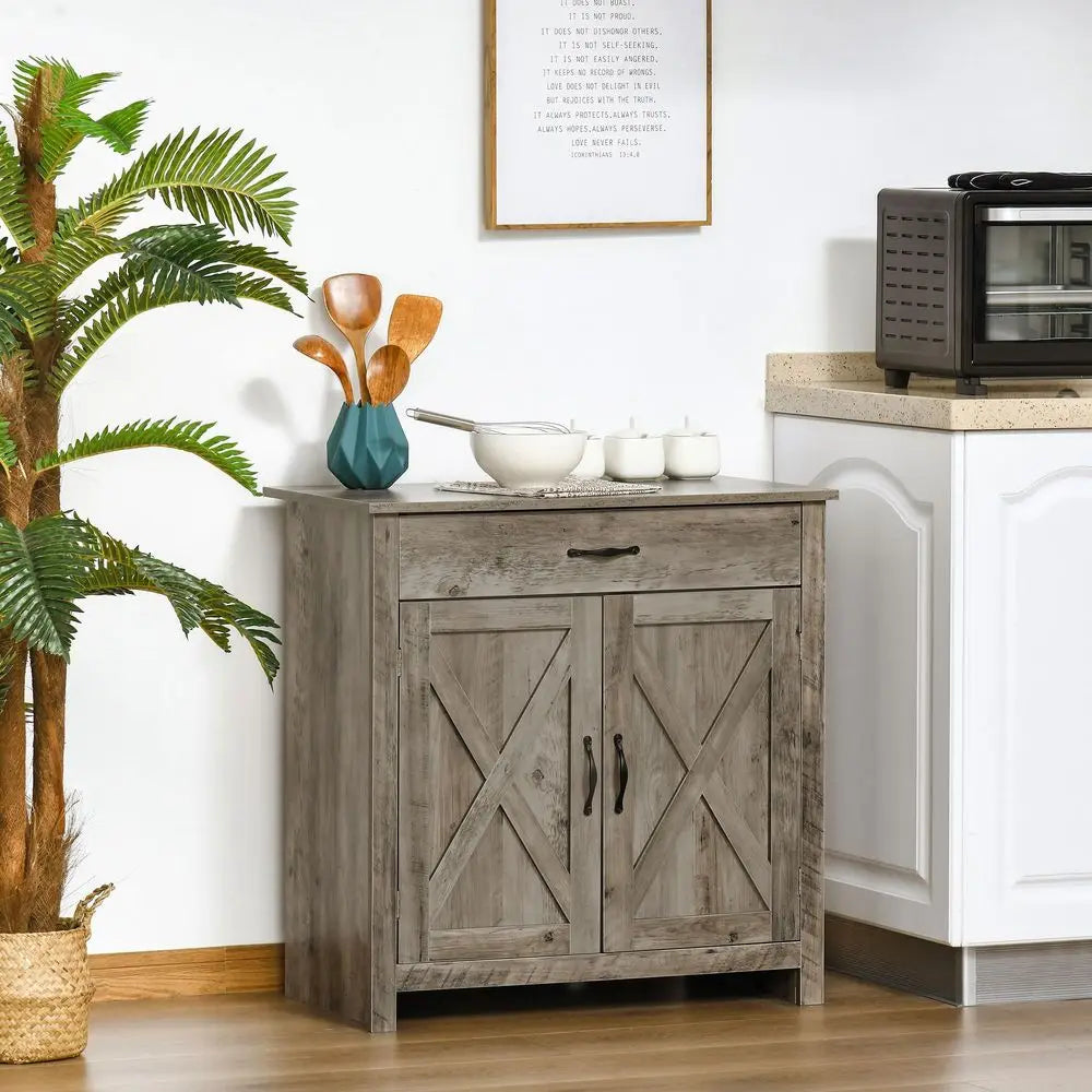 Farmhouse Sideboard Buffet or Coffee Bar Cabinet