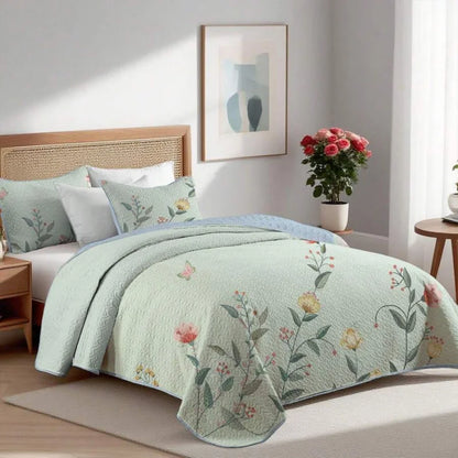 Green & Fresh Printed Bedding Set Includes 1/2 Pillowcases