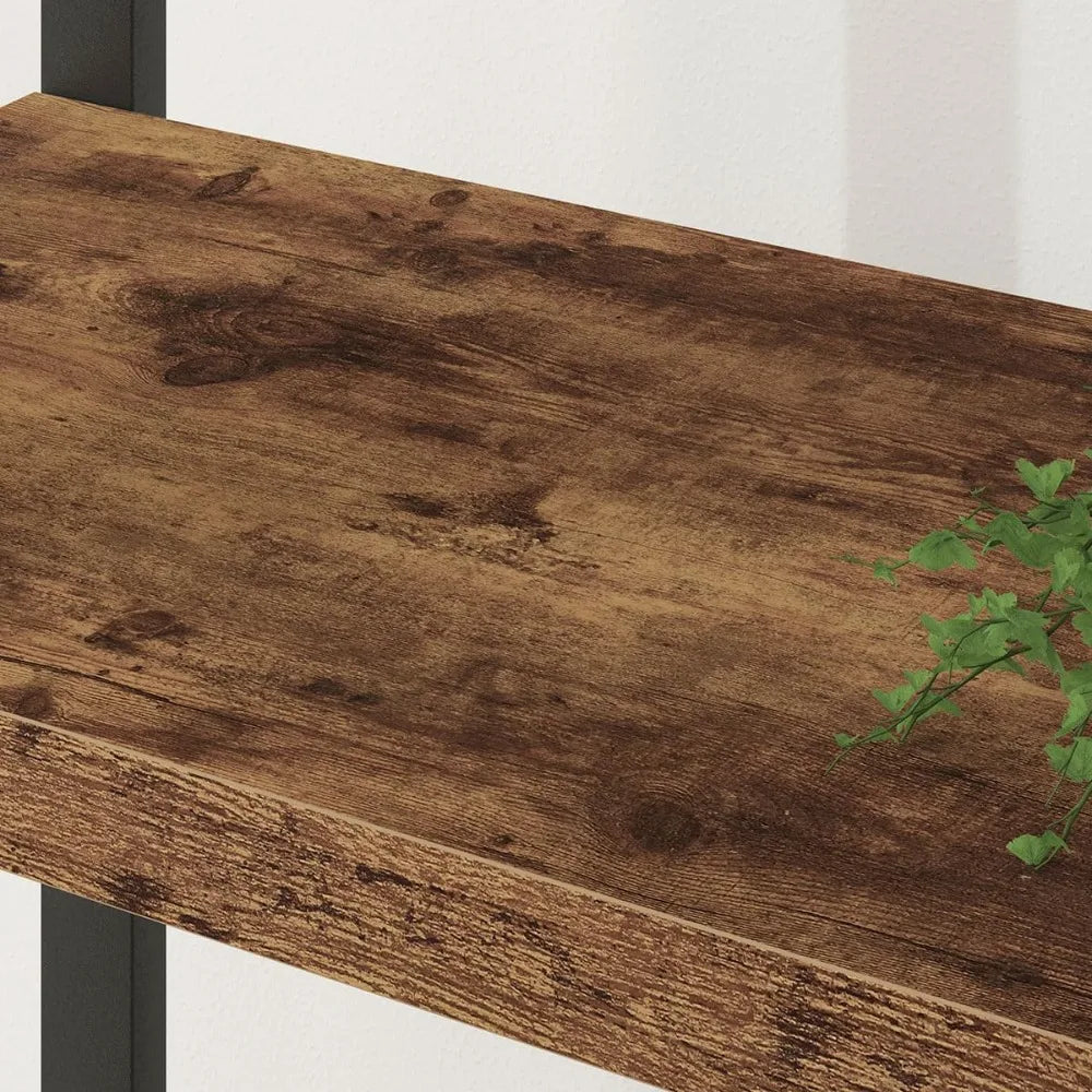 6-Tier Industrial Bookshelf & Vertical Display