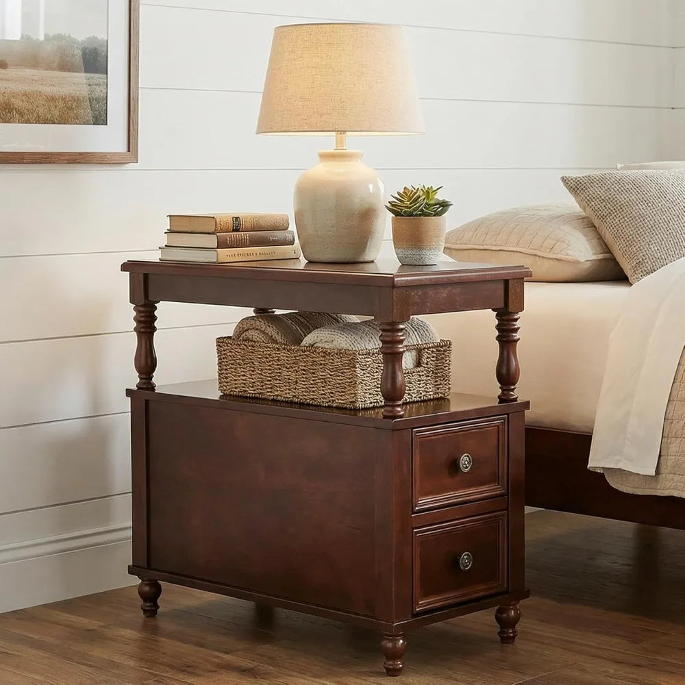 Mid-Century Modern, Solid Wood Nightstand