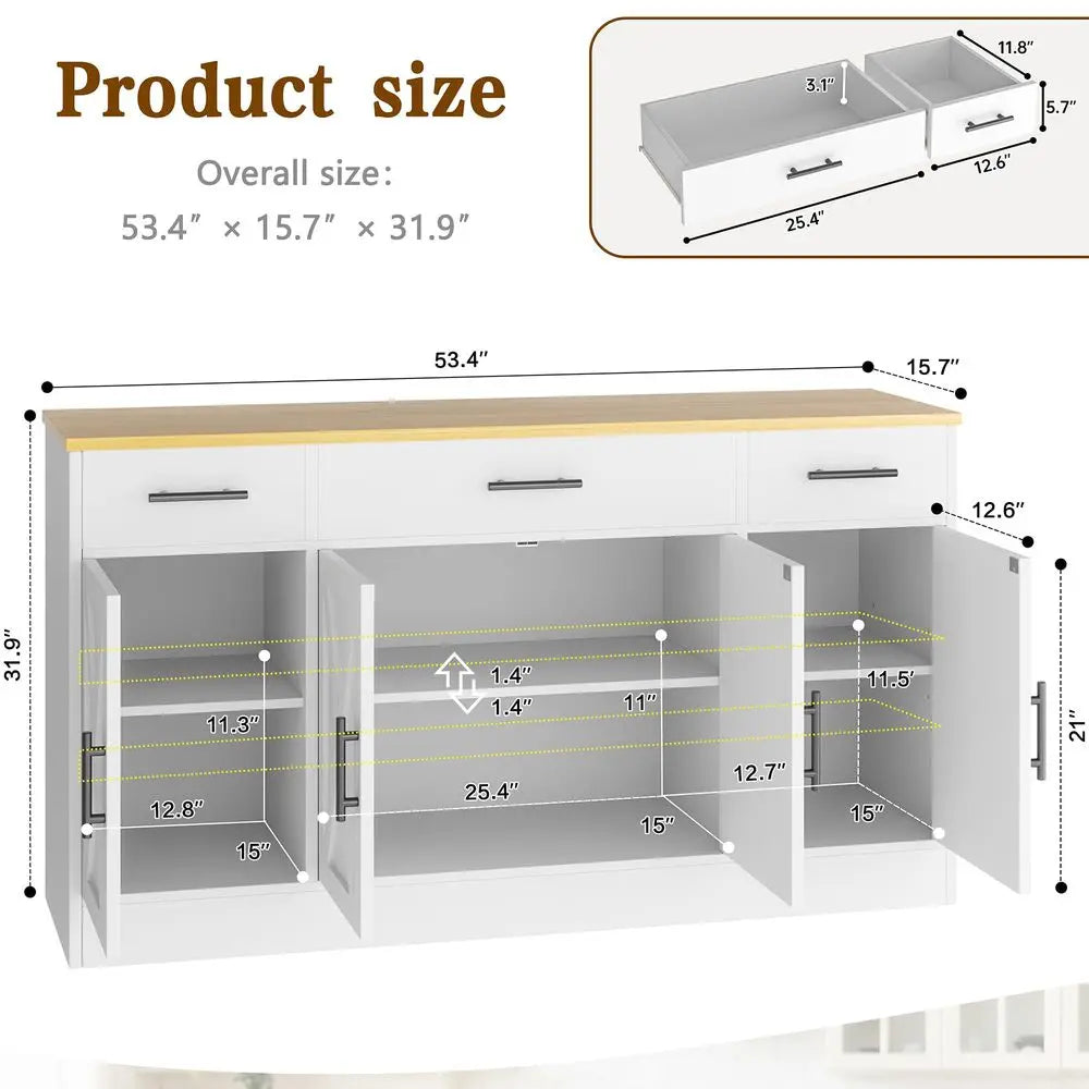 Farmhouse Coffee Bar or Buffet Cabinet