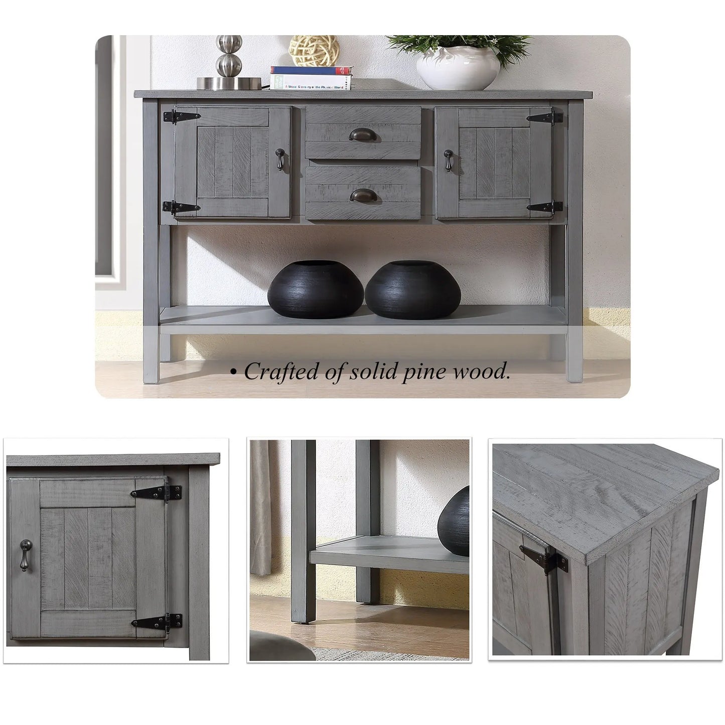 Console Table with 2 Drawers & Cabinets