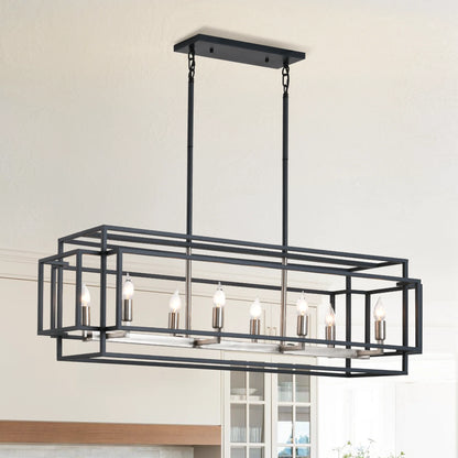 Industrial Farmhouse Chandelier for Dining Room or Kitchen Island