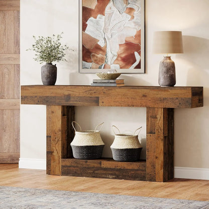 Rustic Farmhouse, Wooden Entryway Table or Living Room TV Stand