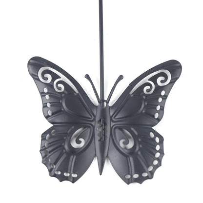 20" Round Metal Butterfly Wall Clock