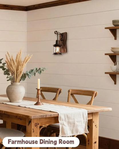 Rustic Farmhouse Wall Sconces for Living Room, Bedroom, Entryway or Mancave