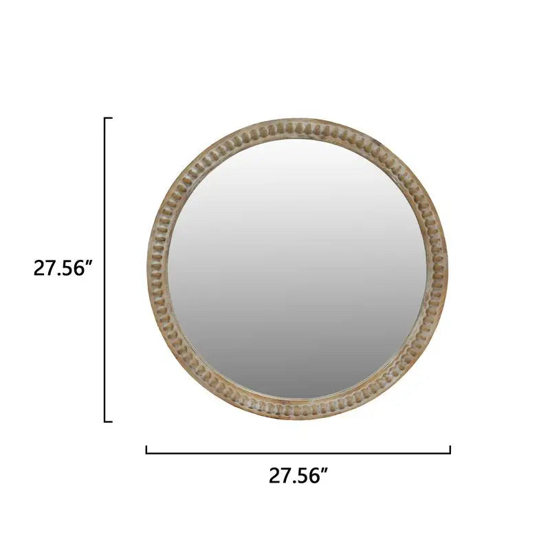 27.5" Wooden Farmhouse Bathroom Mirror