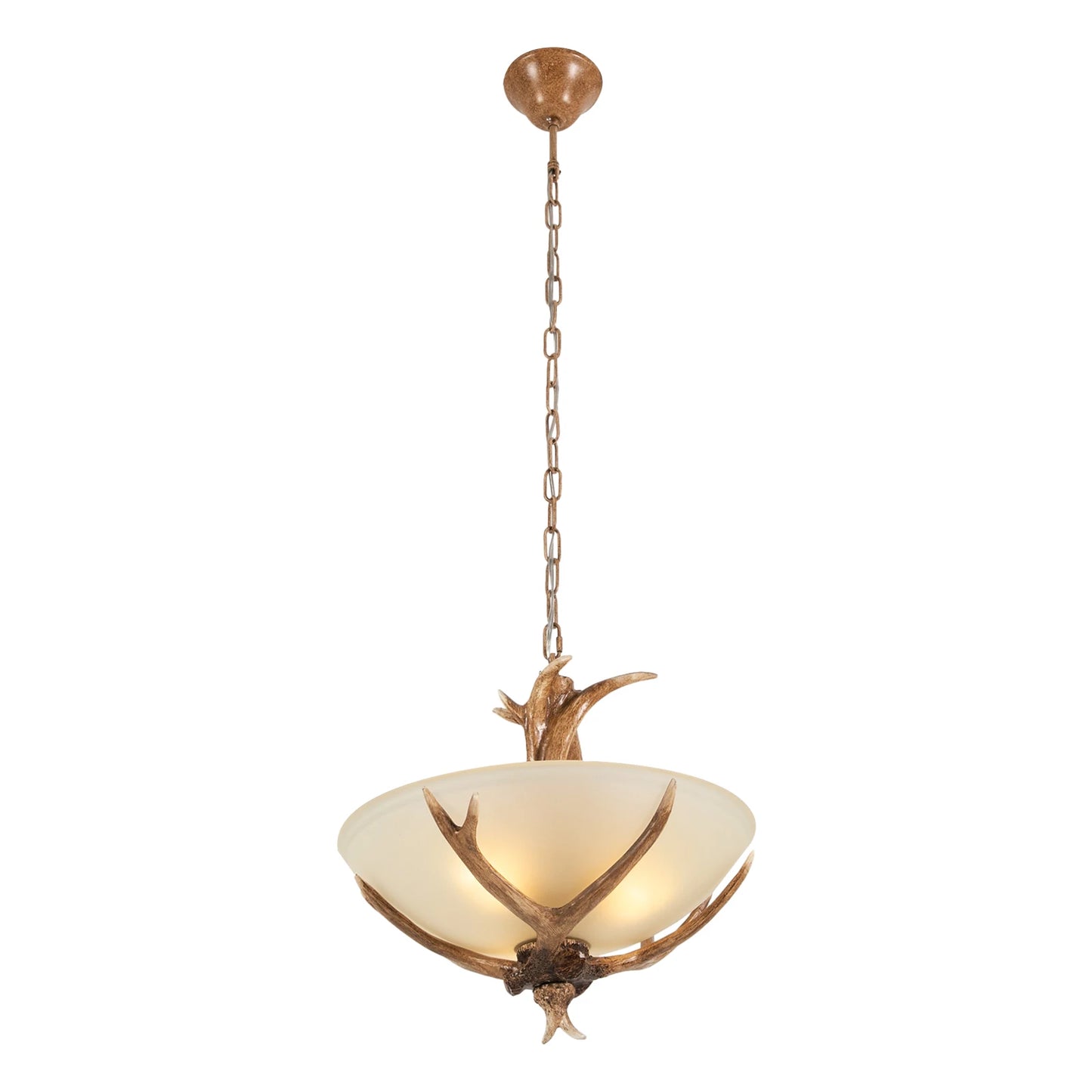 Vintage Faux Antler Ceiling Lamp with Adjustable Height
