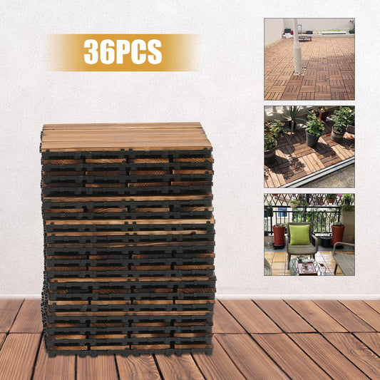 Outdoor Hardwood Interlock Flooring Tiles for Patio & Balcony