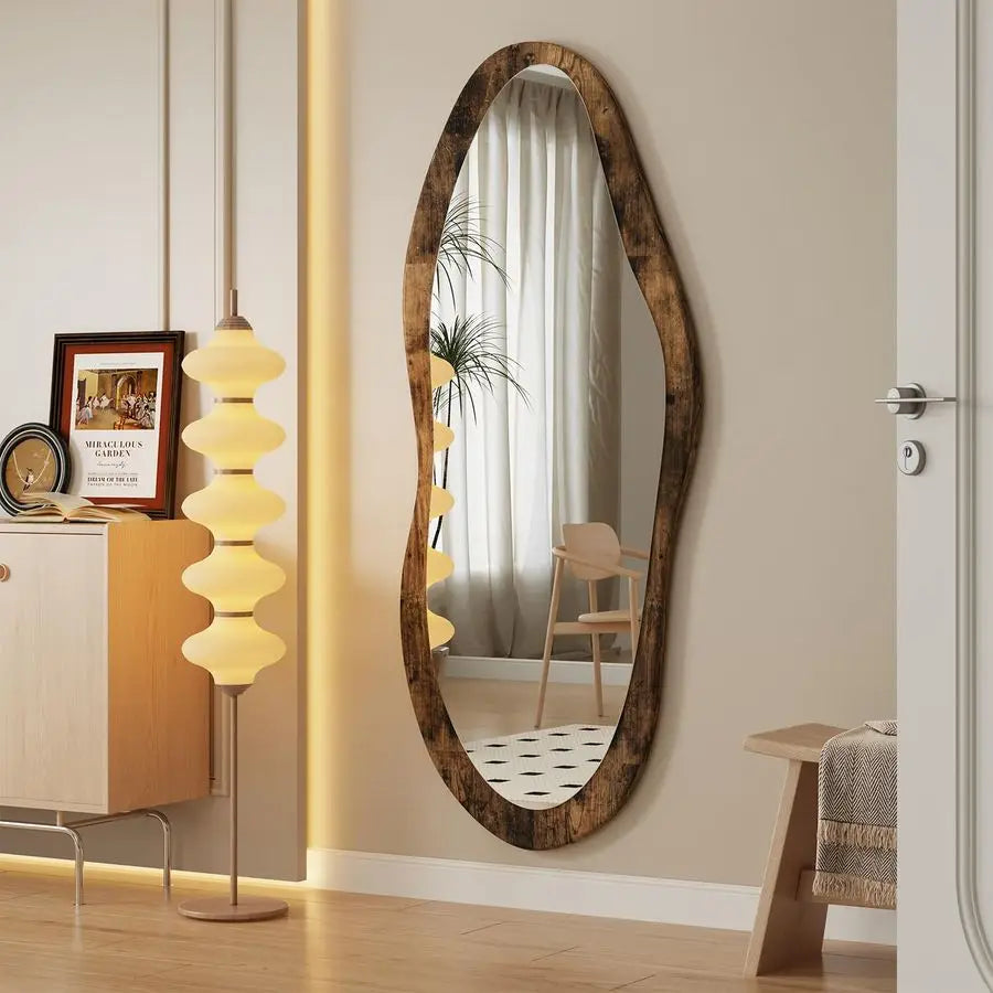47"x20" Wood Framed Vintage Wall Mirror