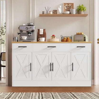 Farmhouse Coffee Bar or Buffet Cabinet